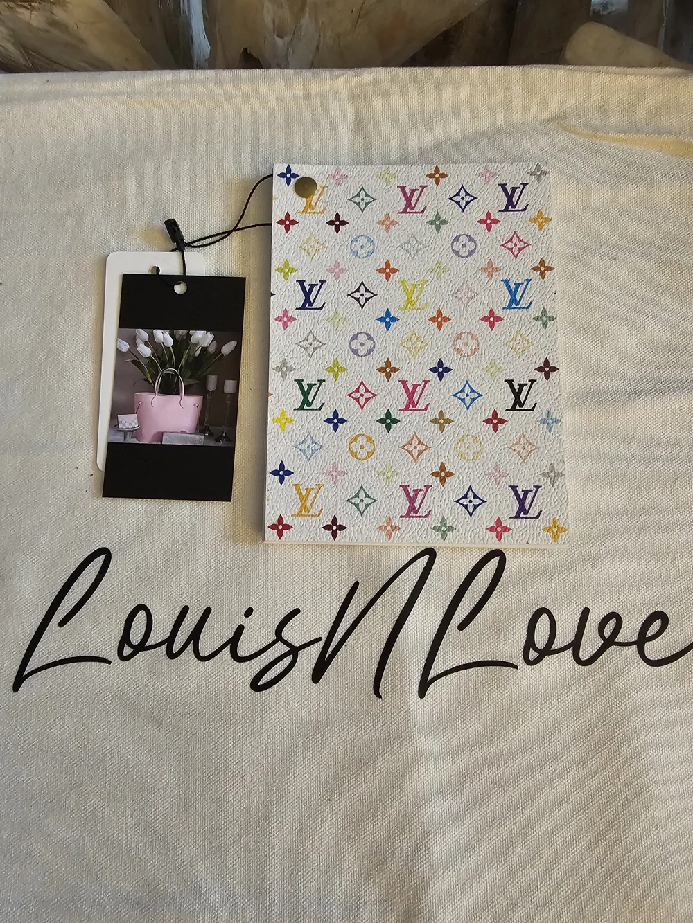 Louis Vuitton Multicolor Monogram Card Holder - White with Rainbow Logos - Picture 6 of 6